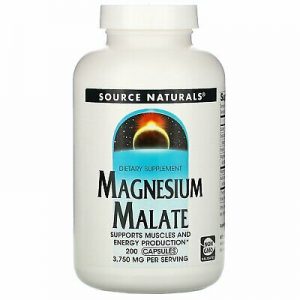 Magnesium Malate, 200 Capsules - Source Naturals