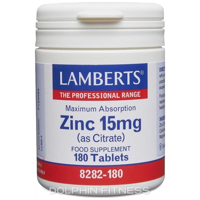 Zinc 15mg- (as Citrate) 180 tabs - Lamberts