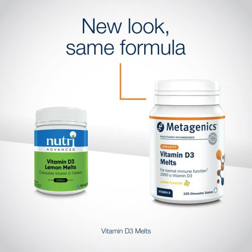 D3 Lemon Melts 2000 120 Tablets - Metagenics - Image 2