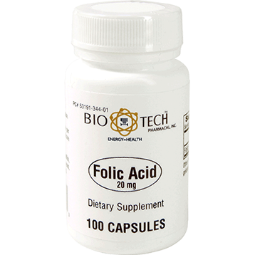 Folic Acid 20 mg 100 caps - Bio-Tech - YourHealthBasket