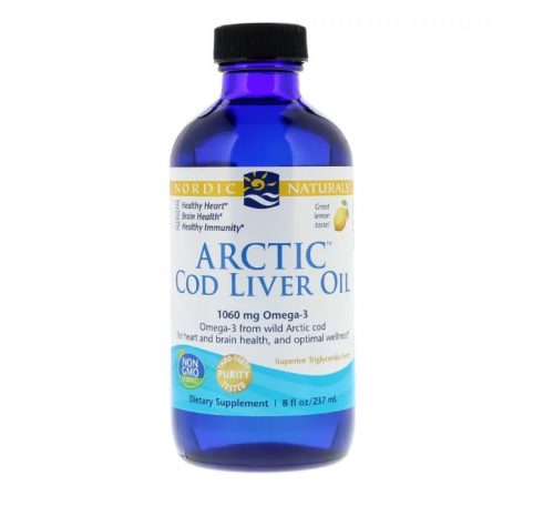 Arctic Cod Liver Oil (Lemon) 237ml - Nordic Naturals