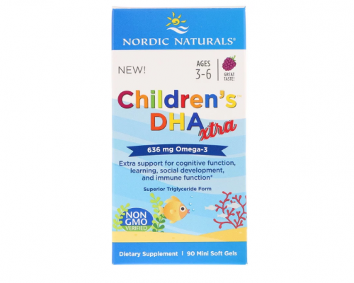 Children's DHA Xtra (Berry Punch) 90 Mini Soft Gels - Nordic Naturals