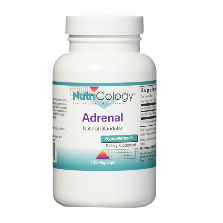 Adrenal Natural Glandular 100mg, 150 capsules Nutricology / Allergy