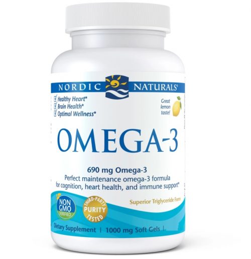 Omega-3 (Lemon) 180 Soft Gels - Nordic Naturals