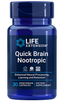 Quick Brain Nootropic (30 veg capsules) - Life Extension