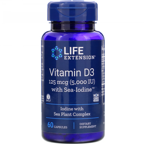 Vitamin D3 with Sea-Iodine 5000 IU