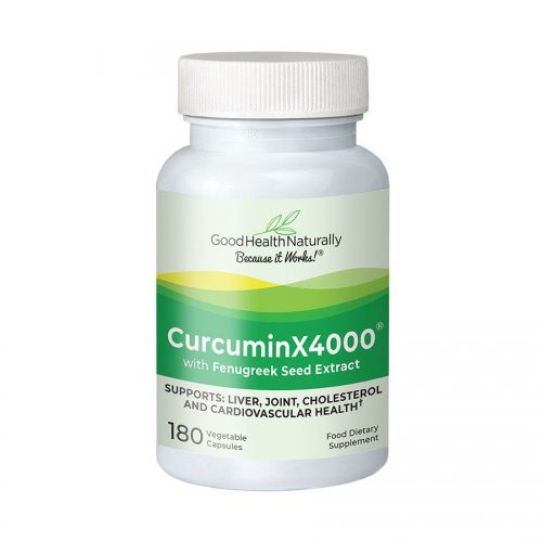 CurcuminX4000 with Fenugreek - 180 Capsules - Good Health Naturally