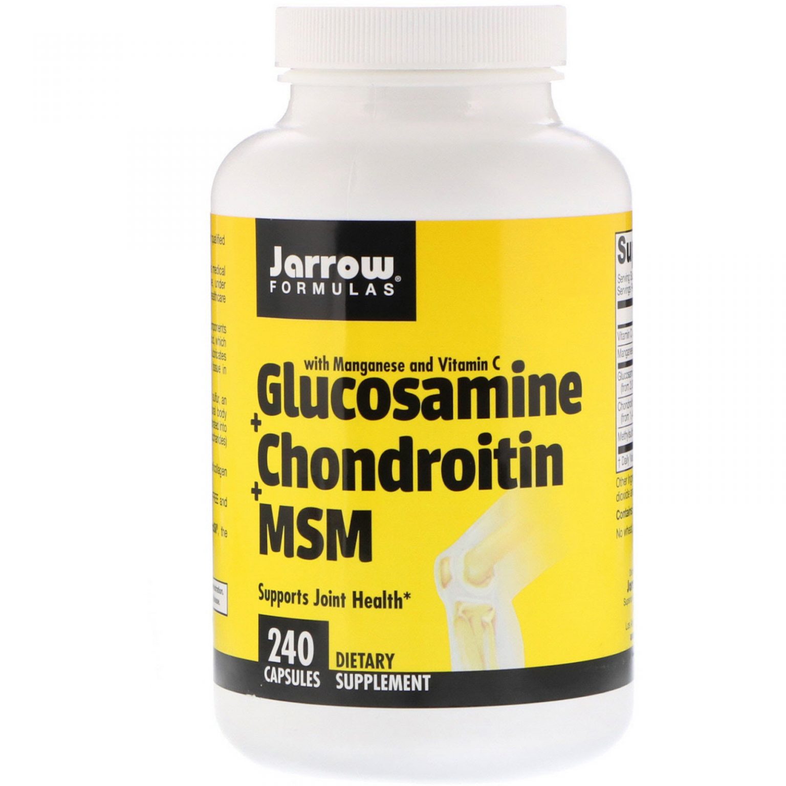 Glucosamine + Chondroitin + MSM, 240 Capsules Jarrow Formulas