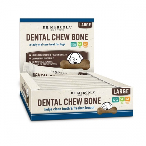 Dental Bones for Large Dogs 12 Bones Per Box (1.43 oz Per Serving) - Dr Mercola - SOI**