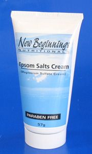 Epsom Salts Cream (Magnesium Sulfate) 57g - New Beginnings
