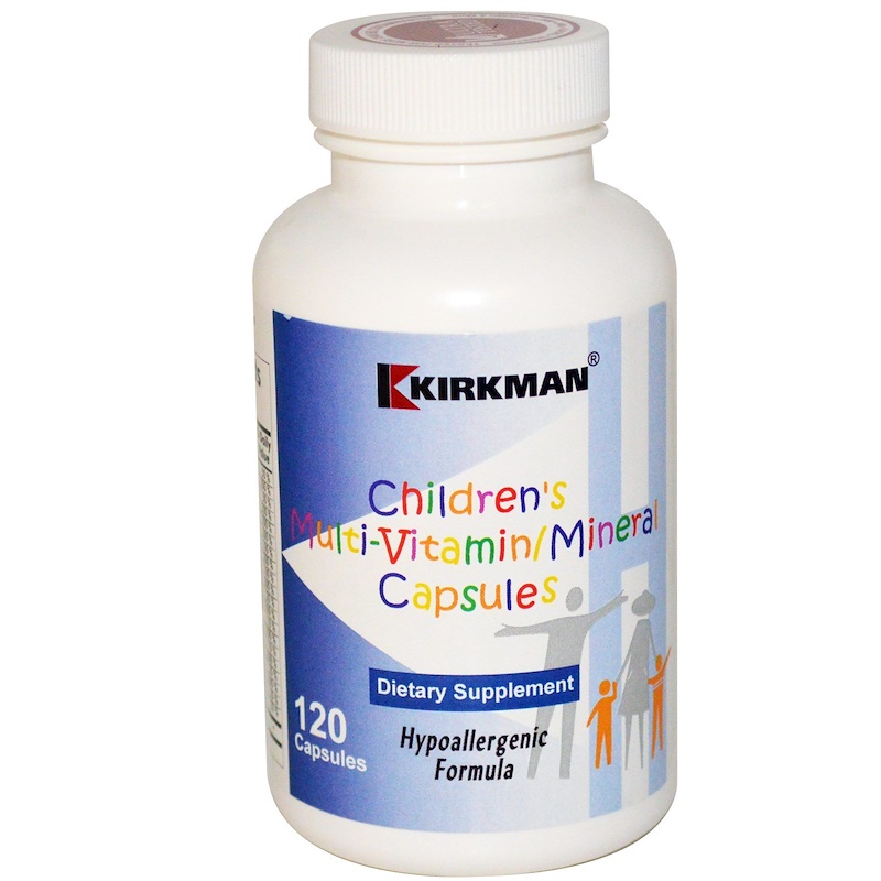 Children's MultiVitamin/Mineral, 120 Capsules Kirkman Labs (Hypoallergenic) YourHealthBasket