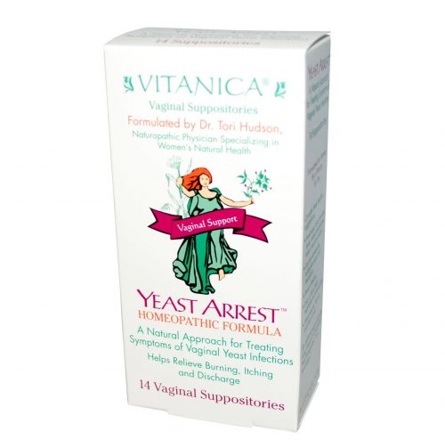 Yeast Arrest - Vaginal Support - 14 Vaginal Suppositories - Vitanica