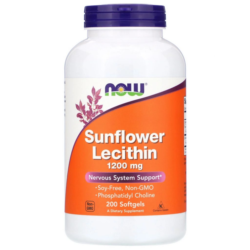Sunflower Lecithin 1200mg, 200 Softgels Now Foods YourHealthBasket