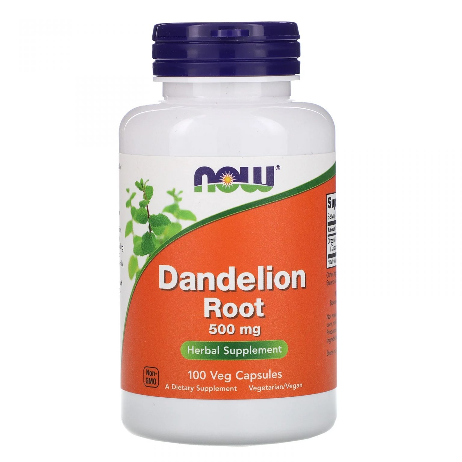 Dandelion Root, 500mg, 100 Veg Capsules - Now Foods - YourHealthBasket