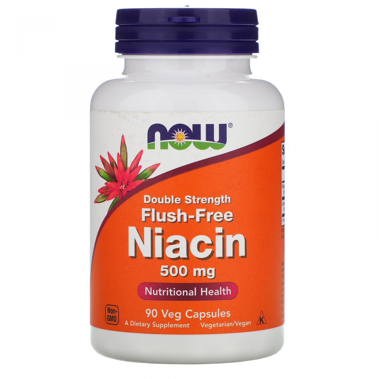 Flush-Free Niacin, Double Strength 500mg - 90 Capsules - Now Foods ...