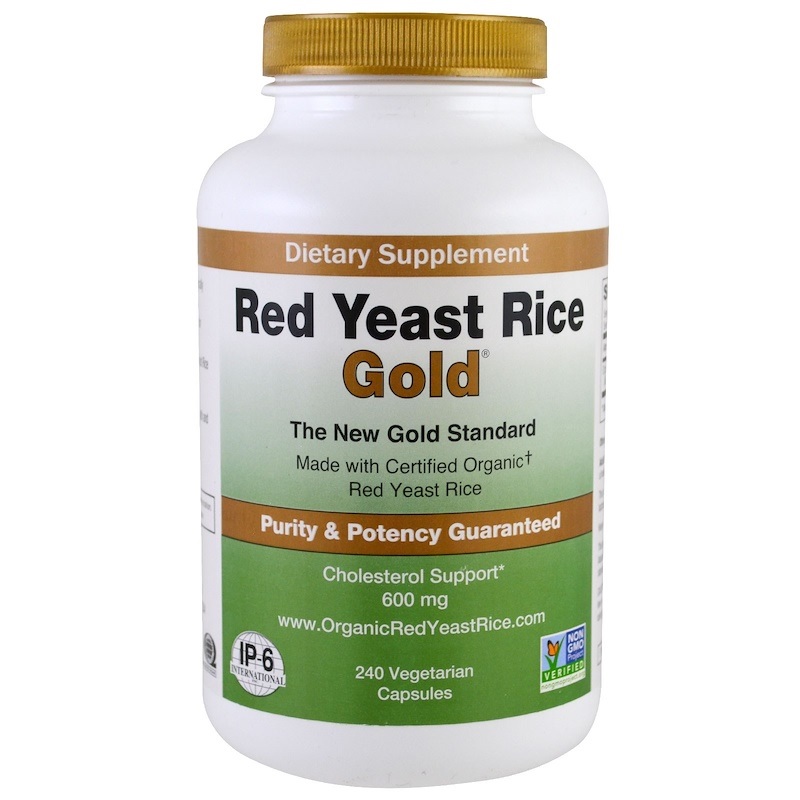 Red Yeast Rice Gold 600 mg, 240 Capsules IP6 International
