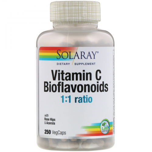 Vitamin C Bioflavonoids 1:1 Ratio - 250 VegCaps - Solaray