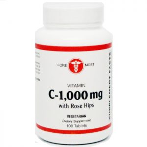 Vitamin C-1000 with Rose Hips 100 Tablets - Holistic Health - SOI**