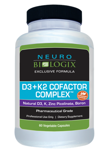 Vitamin D3 plus K2 Cofactor Complex (60 capsules) - Neuro Biologix *SOI*