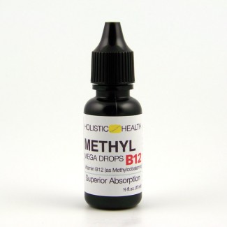 METHYL B12/B-12 MEGA DROPS 15 mL (.5 fl.oz) - Holistic Health - SOI**