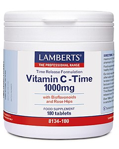 Time Release Vitamin C 1000mg with Bioflavonoids and Rose Hips - 180 Tabs - Lamberts