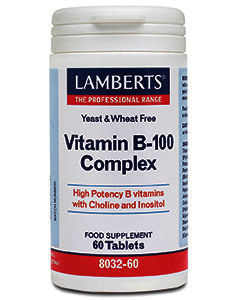 Vitamin B-100 Complex - 60 Tablets - Lamberts