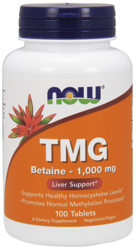 TMG, 1,000 mg, 100 Tablets - Now Foods