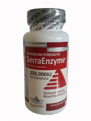 Serra Enzyme (Serrapeptase) 250,000IU Maximum Strength – 30 Delayed Release Capsules