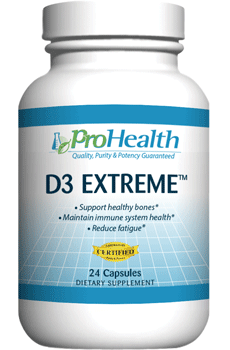 Vitamin D3 Extreme™ - 24 caps (50 000 IU) - ProHealth - SOI**