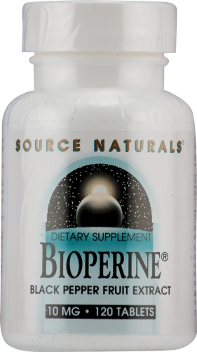 Bioperine - 10 mg - 120 Tablets - Source Naturals