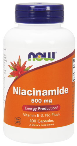 Niacinamide, 500 mg, 100 Capsules - Now Foods