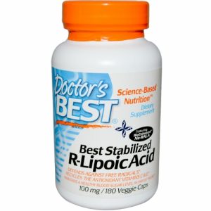 Best Stabilized R-Lipoic Acid, 100 mg, 180 Veggie Caps - Doctor's Best