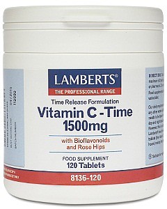Time Release Vitamin C 1500mg with Bioflavonoids and Rose Hips - 120 tabs - Lamberts