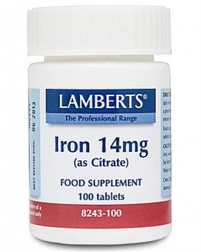 Iron 14mg (as Citrate)