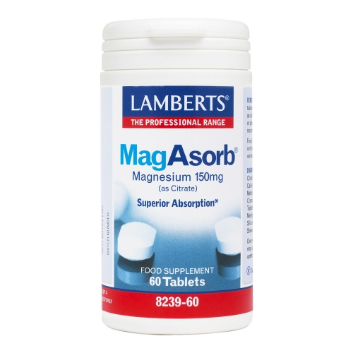 MagAsorb® Magnesium 150mg (as Citrate) 60 tabs - Lamberts