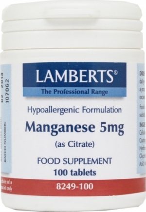 Manganese 5mg (as Citrate)