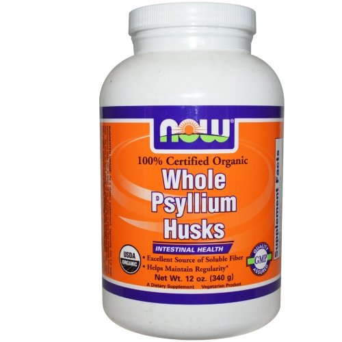 Organic Whole Psyllium Husks, 12 oz (340 g) - Now Foods