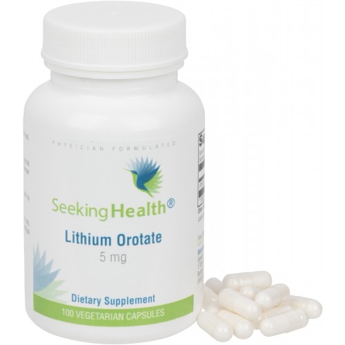 Lithium Orotate - 5 mg - 100 veg caps - Seeking Health
