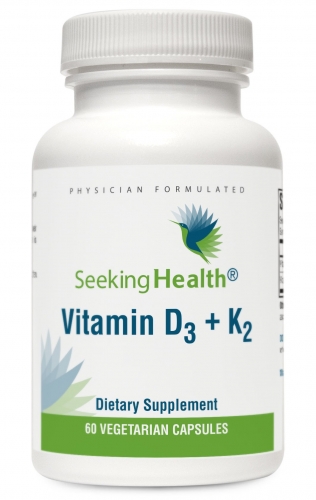 Vitamin D3 (D-3) + K2 - 60 Vegetarian Capsules - Seeking Health