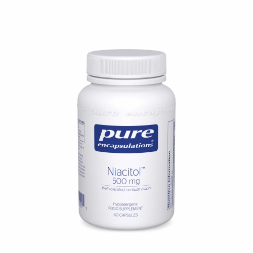 Niacitol (Flush-free Niacin) 500mg 60 vcaps - Pure Encapsulations