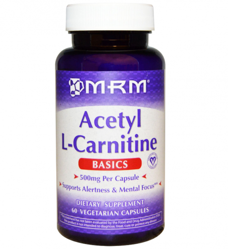 MRM, Acetyl L-Carnitine, 500 mg, 60 Veggie Caps