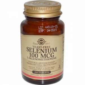 Selenium 100mcg 100 tabs yeast-free Solgar