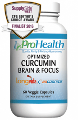 Optimized Curcumin Brain and Focus® - 60 veggie capsules - ProHealth
