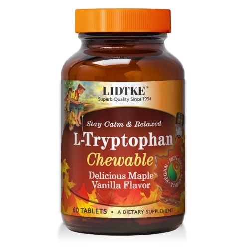L-Tryptophan Chewable - Vanilla Flavor - 60 chews - Lidtke
