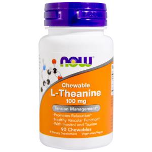 L-Theanine, 100 mg, 90 Chewables - Now Foods,