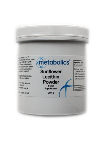 Sunflower Lecithin Powder (Pot Of 200g)- Metabolics