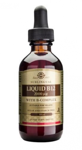 Liquid B12 2000ug with B Complex (Sublingual) 59ml - Solgar SOI**