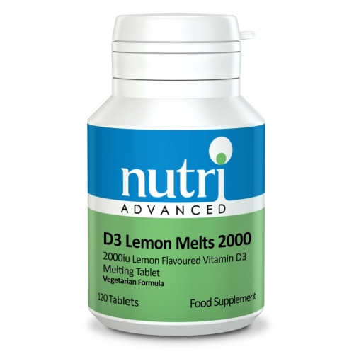 D3 Lemon Melts 2000 120 Tablets - Nutri Advanced