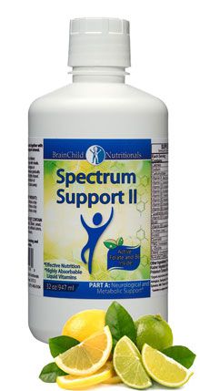Spectrum Support II, Lemon/Lime (32 fl oz) 947ml - BrainChild Nutritionals