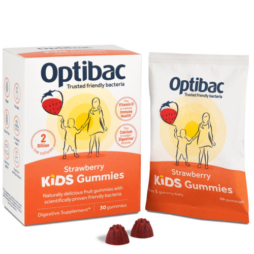 Kids Probiotics + Immune Support, 30 strawberry gummies - OptiBac